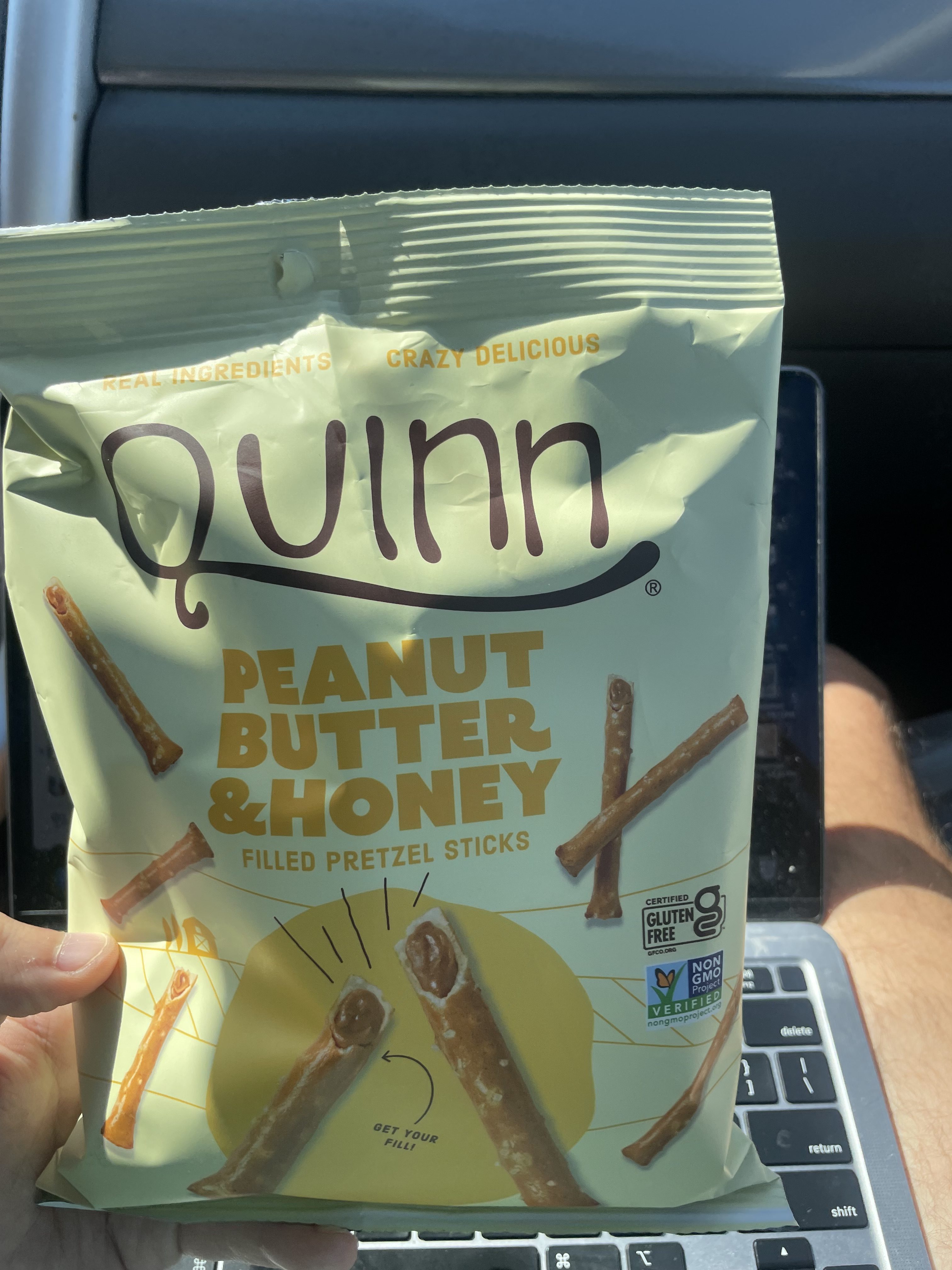 Quinn Peanut Butter & Honey Filled Pretzel Sticks